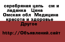 серебряная цепь 60см и ладанка › Цена ­ 500 - Омская обл. Медицина, красота и здоровье » Другое   